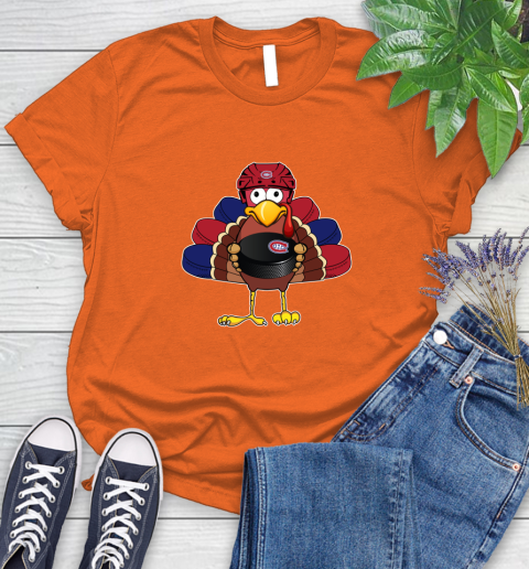 Montreal Canadiens Turkey Thanksgiving Day Women's T-Shirt 4
