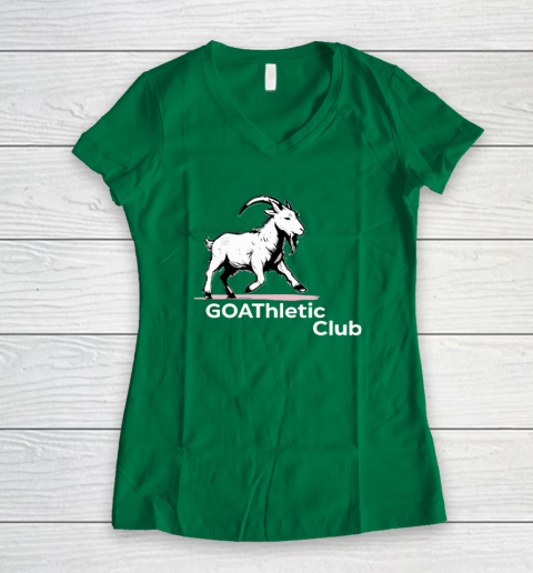 GOAThletic Club For The MEGA Goats Women's V-Neck T-Shirt 3