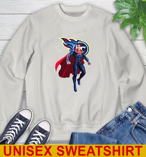 NFL Superman DC Sports Football Tennessee Titans Sweatshirt 12