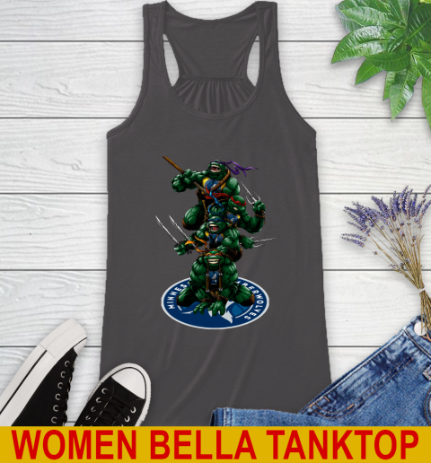 NBA Basketball Minnesota Timberwolves Teenage Mutant Ninja Turtles Shirt Racerback Tank 12