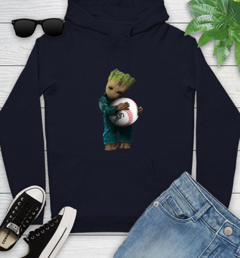 MLB Groot Guardians Of The Galaxy Baseball Sports Chicago White Sox Youth Hoodie 4