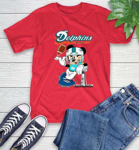 NFL Miami Dolphins Mickey Mouse Disney Super Bowl Football T Shirt T-Shirt 10