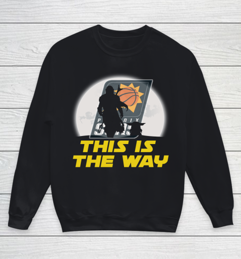 Phoenix Suns NBA Basketball Star Wars Yoda And Mandalorian This Is The Way Youth Sweatshirt
