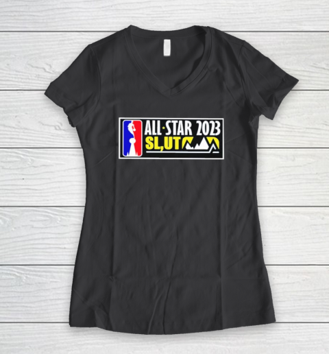 The NBA All Star 2023 SL UT Shirt Salt Lake Utah Women's V-Neck T-Shirt 4
