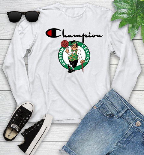NBA Basketball Boston Celtics Champion Shirt Youth Long Sleeve