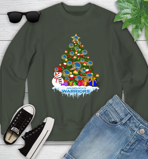 Golden State Warriors Merry Christmas NBA Basketball Sports Youth Sweatshirt 10