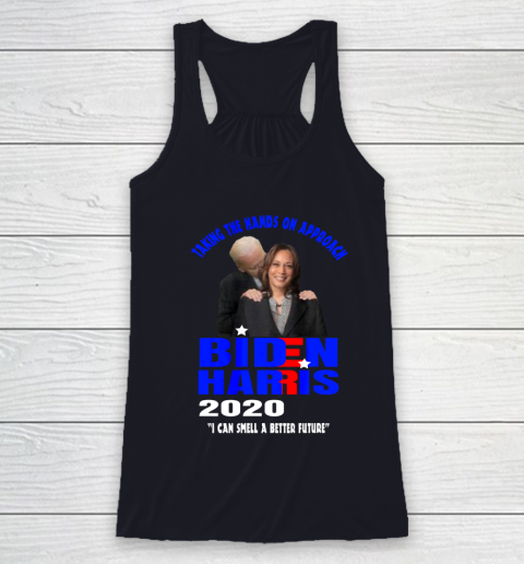 Anti Joe Biden Kamala Harris Hands On Can Smell The Future Racerback Tank - Image 8