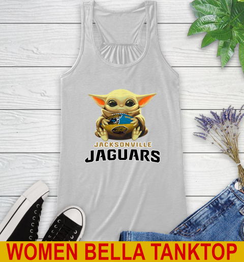 NFL Football Jacksonville Jaguars Baby Yoda Star Wars Shirt Racerback Tank