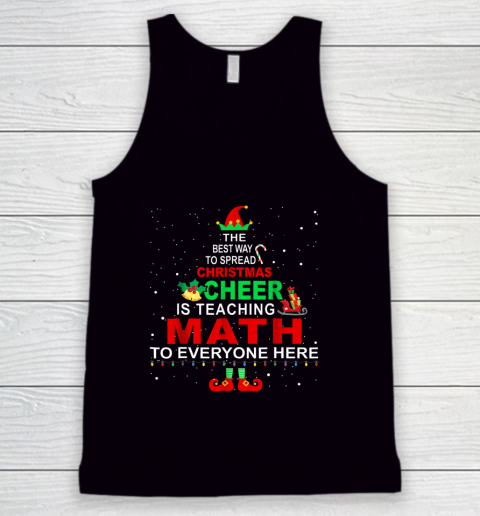Math Teacher Christmas Shirt Elf Christmas Tank Top