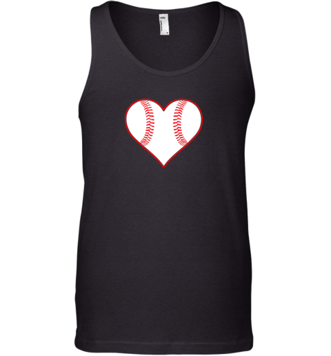 Baseball Player, Coach or Fan Heart Shaped Baseball Graphic Tank Top