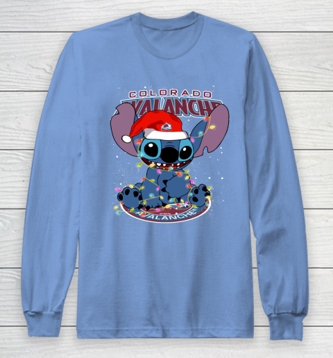 Colorado Avalanche NHL Hockey noel stitch Christmas Long Sleeve T-Shirt 8