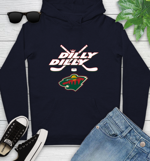NHL Minnesota Wild Dilly Dilly Hockey Sports Youth Hoodie 4