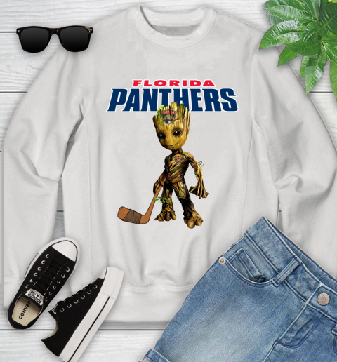 Florida Panthers NHL Hockey Groot Marvel Guardians Of The Galaxy Youth Sweatshirt