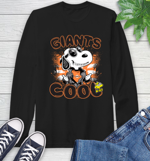 MLB Baseball San Francisco Giants Cool Snoopy Shirt Long Sleeve T-Shirt
