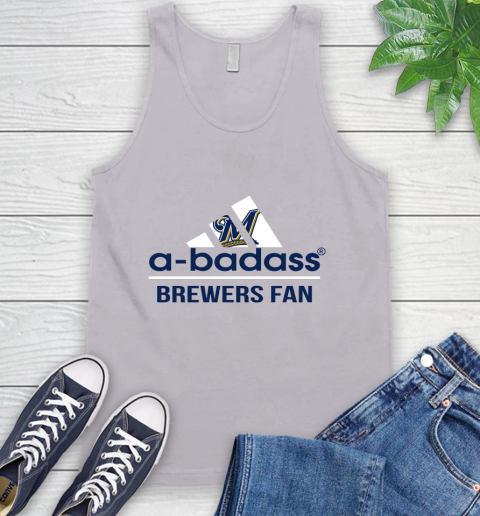 MLB A Badass Milwaukee Brewers Fan Adidas Baseball Sports Tank Top 3