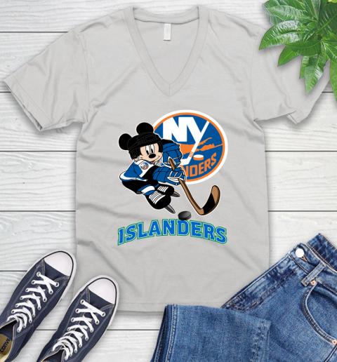 NHL New York Islanders Mickey Mouse Disney Hockey T Shirt V-Neck T-Shirt
