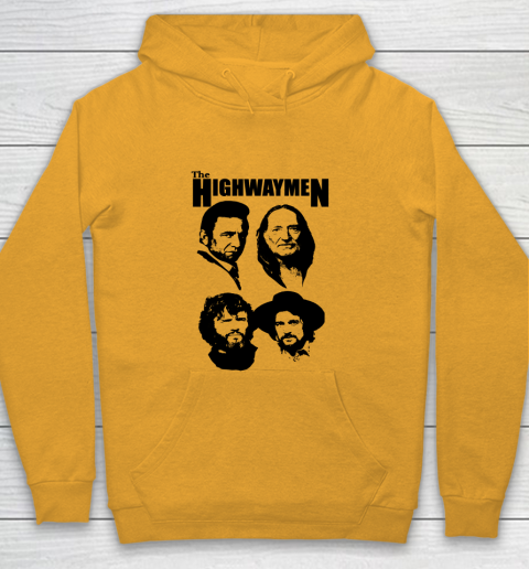 Willie Nelson Johnny Cash Outlaw Country Super Group The Highwaymen Youth Hoodie 2