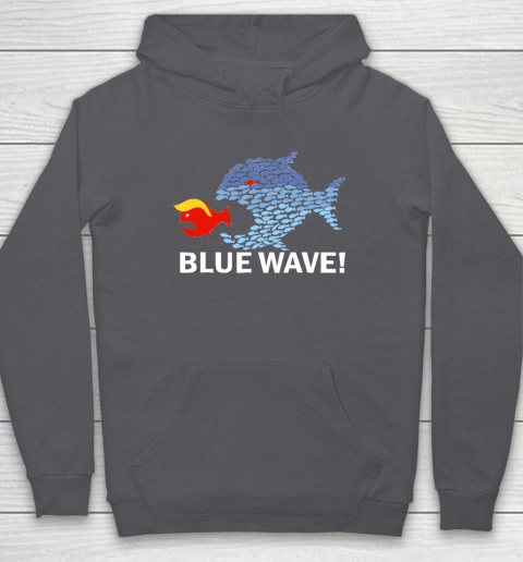 Blue Wave 2024 Funny Big Fish Eat Little Fish Trump Hair Hoodie 4