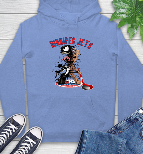 NHL Winnipeg Jets Hockey Venom Groot Guardians Of The Galaxy Hoodie 11