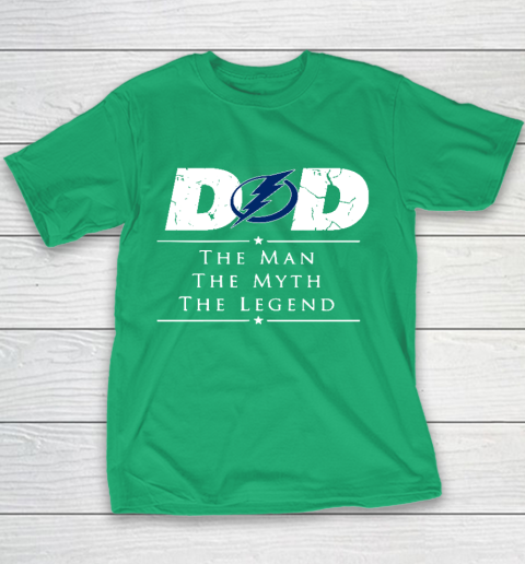 Tampa Bay Lightning NHL Ice Hockey Dad The Man The Myth The Legend Youth T-Shirt 3