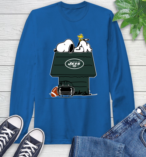 New York Jets NFL Football Snoopy Woodstock The Peanuts Movie Long Sleeve T-Shirt 9