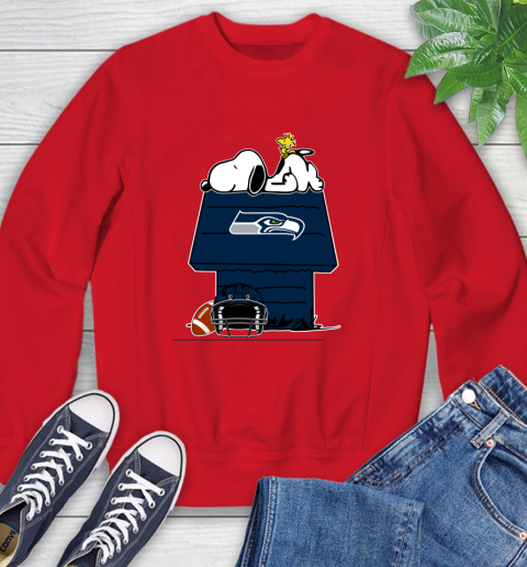 Seattle Seahawks NFL Football Snoopy Woodstock The Peanuts Movie Sweatshirt 10