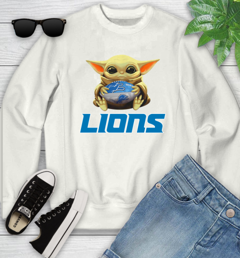 Nfl Football Detroit Lions Baby Yoda Star Wars Shirt Youth