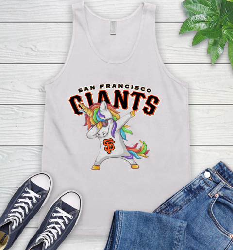 San Francisco Giants MLB Baseball Funny Unicorn Dabbing Sports Tank Top