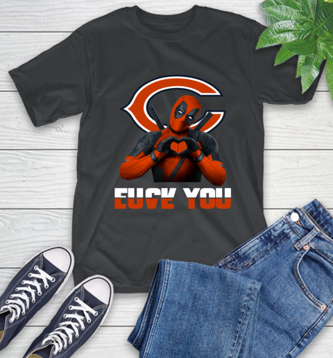 NHL Chicago Bears Deadpool Love You Fuck You Football Sports T-Shirt