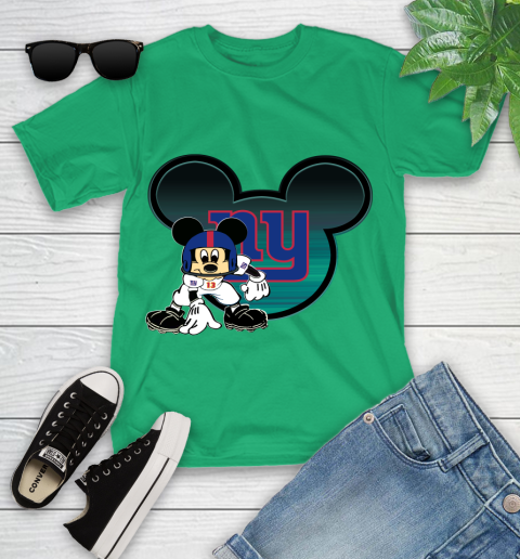 NFL New York Giants Mickey Mouse Disney Football T Shirt Youth T-Shirt 6
