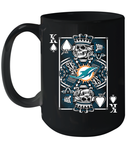 Miami Dolphins NFL Football The King Of Spades Death Cards Shirt Ceramic Mug 15oz