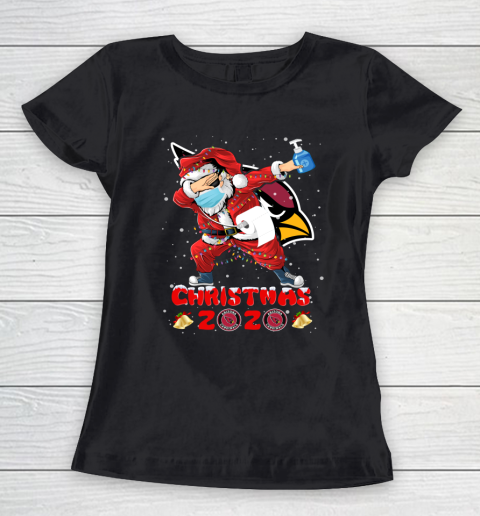 Arizona Cardinals Funny Santa Claus Dabbing Christmas 2020 NFL Women's T-Shirt