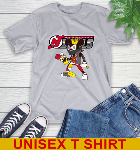 New Jersey Devils NHL Hockey Mickey Peace Sign Sports T-Shirt 6