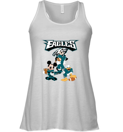 Mickey Donald Goofy The Three Philadelphia Eagles Football Shirts Racerback Tank