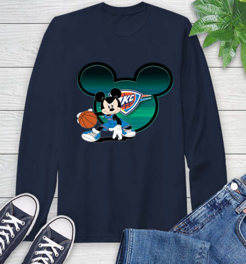 NBA Oklahoma City Thunder Mickey Mouse Disney Basketball Long Sleeve T-Shirt 4