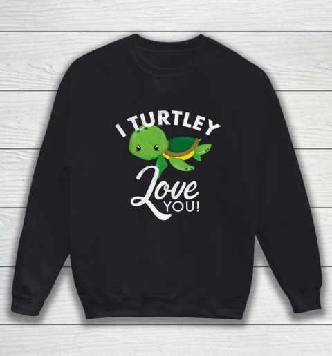Cute Valentines Turtle I Turtley Love You Valentine Gift Sweatshirt