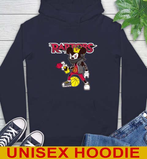 Toronto Raptors NBA Basketball Mickey Peace Sign Sports Hoodie 4