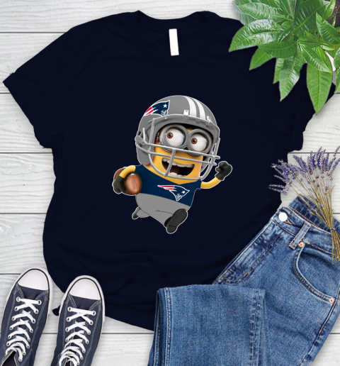 NFL New England Patriots Minions Disney Football Sports Women's T-Shirt 3
