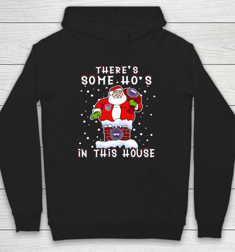 Sacramento Kings Christmas There Is Some Hos In This House Santa Stuck In The Chimney NBA Hoodie