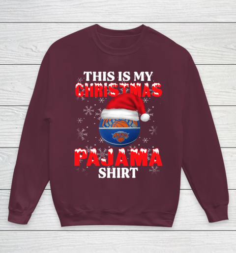 New York Knicks This Is My Christmas Pajama Shirt NBA Youth Sweatshirt 4