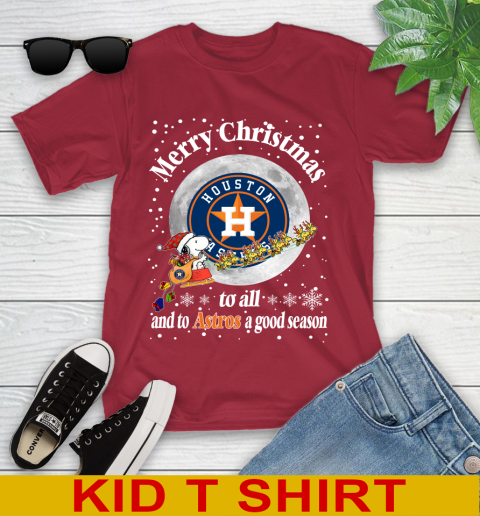 Houston Astros Merry Christmas To All And To Astros A Good Season MLB Baseball Sports Youth T-Shirt 12
