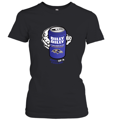 Bud Light Dilly Dilly! Baltimore Ravens Birds Of A Cooler Women's T-Shirt