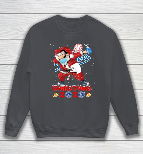 Los Angeles Dodgers Funny Santa Claus Dabbing Christmas 2020 MLB Sweatshirt 4