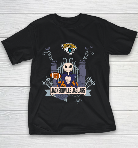 NFL Jacksonville Jaguars Football Jack Skellington Halloween Youth T-Shirt