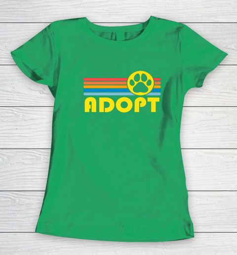Rescue Animal Adoption Adopt Cat or Dog Vintage Retro Sunset Women's T-Shirt 5