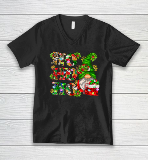 Ho Ho Ho Christmas Gnome Cute X mas Family Matching Pajama V-Neck T-Shirt