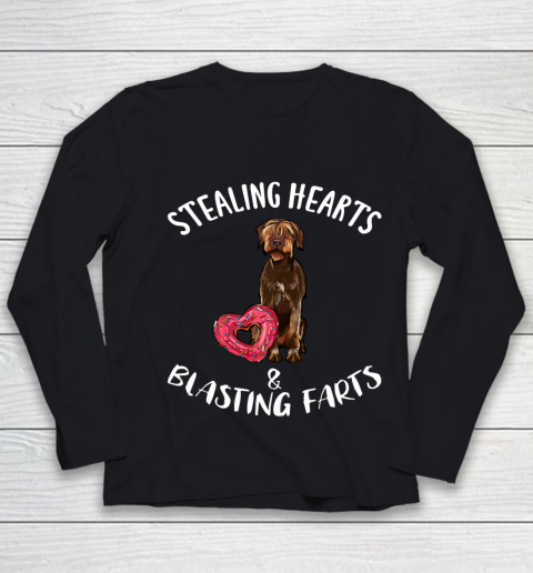 Stealing Hearts Blasting Farts Wirehaired Pointing Griffon Youth Long Sleeve