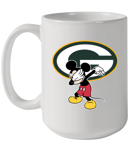 Green Bay Packers NFL Football Dabbing Mickey Disney Sports Ceramic Mug 15oz