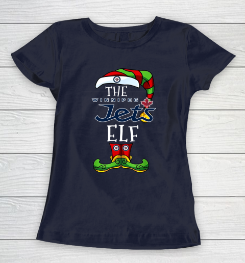 Winnipeg Jets Christmas ELF Funny NHL Women's T-Shirt 2