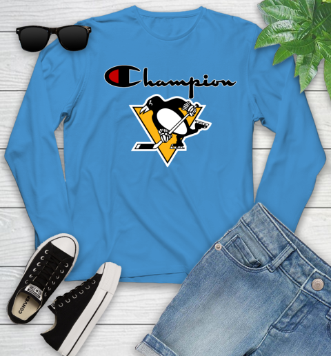 NHL Hockey Pittsburgh Penguins Champion Shirt Youth Long Sleeve 5